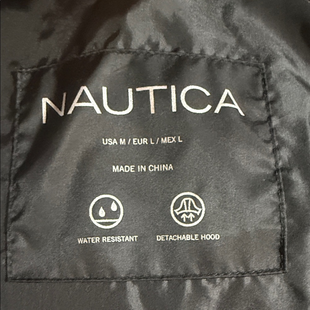 Nautica Quilted Black Puffer Coat - Picture 5 of 5